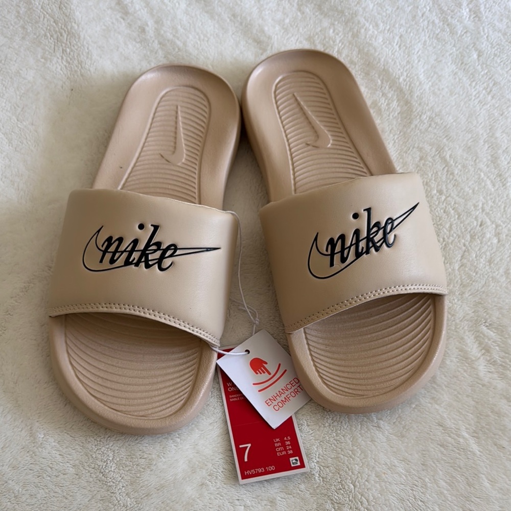 Nike Tan Slide Sandals